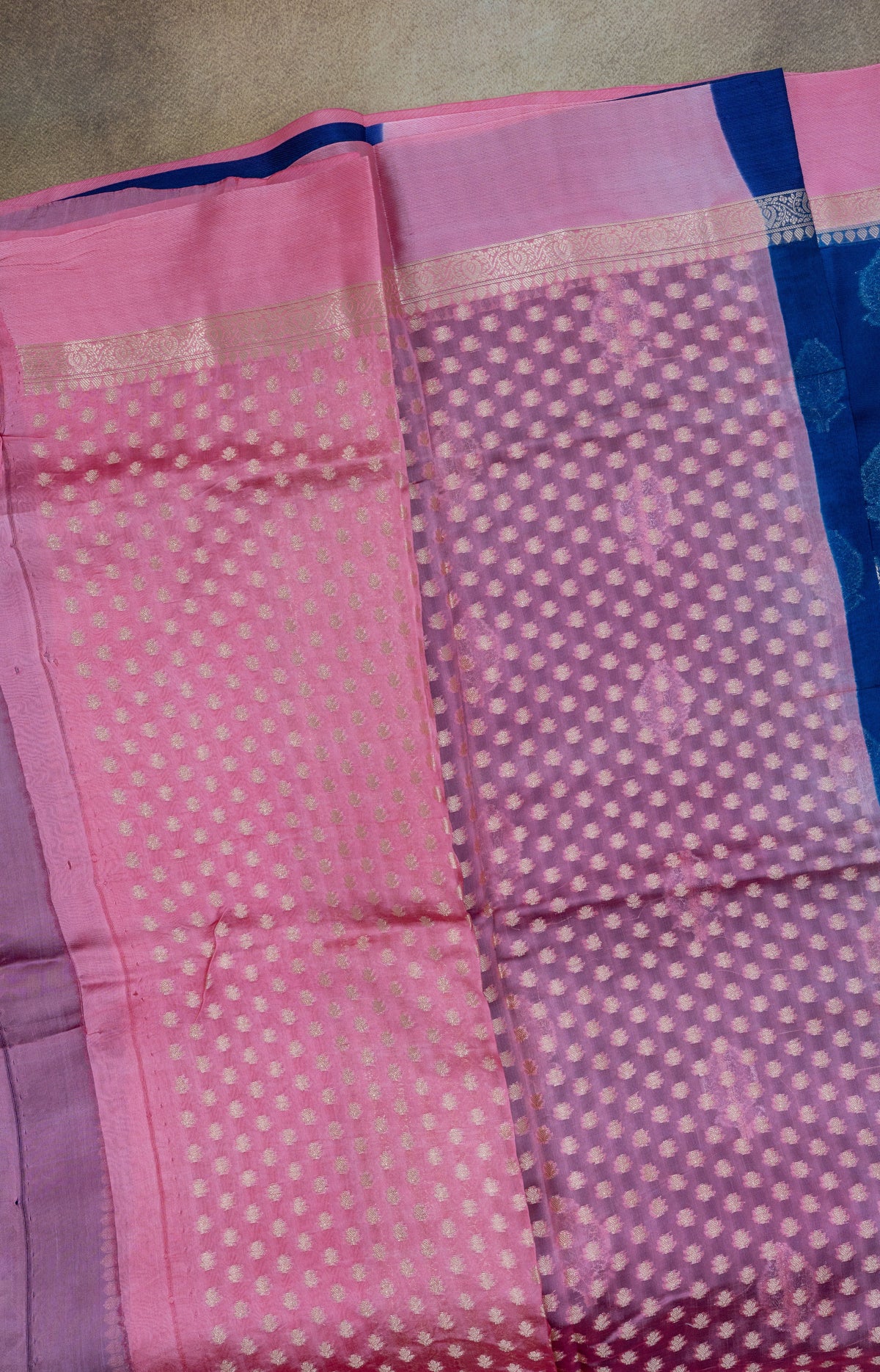 Banaras Kashmiri Silk saree woven motif detail